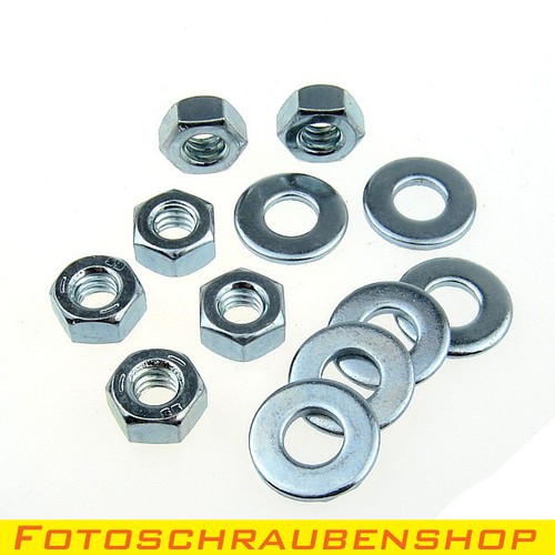 Sechskantmuttern 4 mit - sechskantmuttern, 1/4"